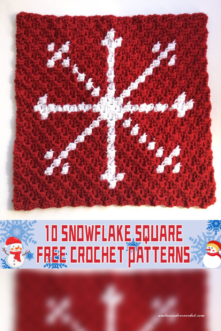 10 Snowflake Square Crochet Patterns -FREE - iGOODideas.com