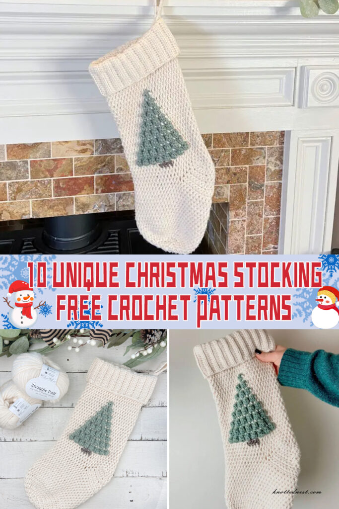 10 Unique Christmas Stocking Crochet Patterns - FREE