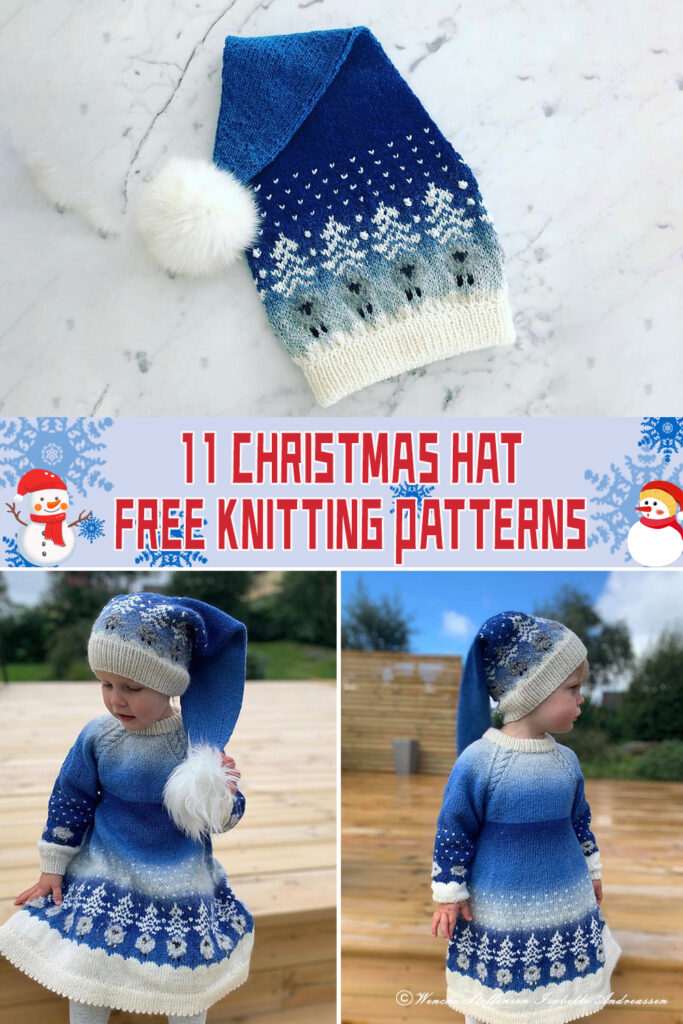 11 Christmas Hat Knitting Patterns - FREE