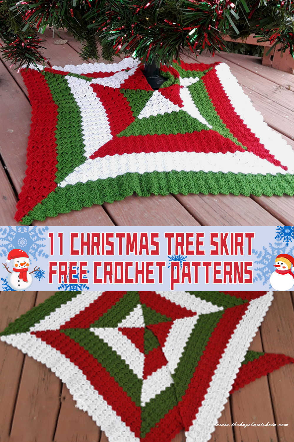 11 Christmas Tree Skirt Crochet Patterns FREE