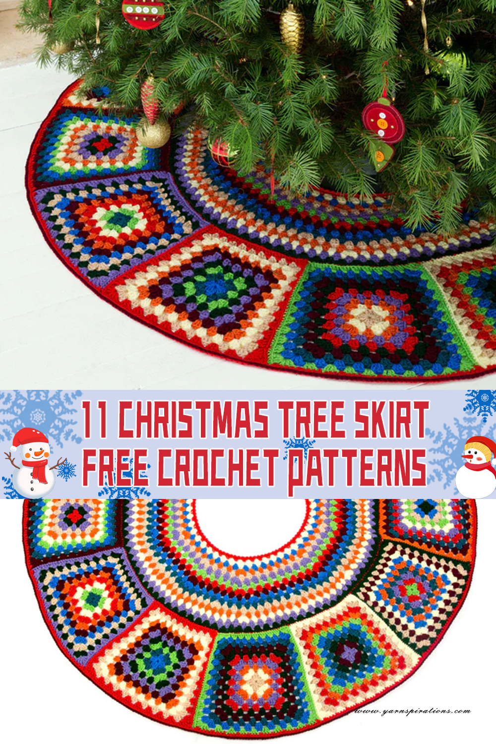 11 Christmas Tree Skirt Crochet Patterns FREE