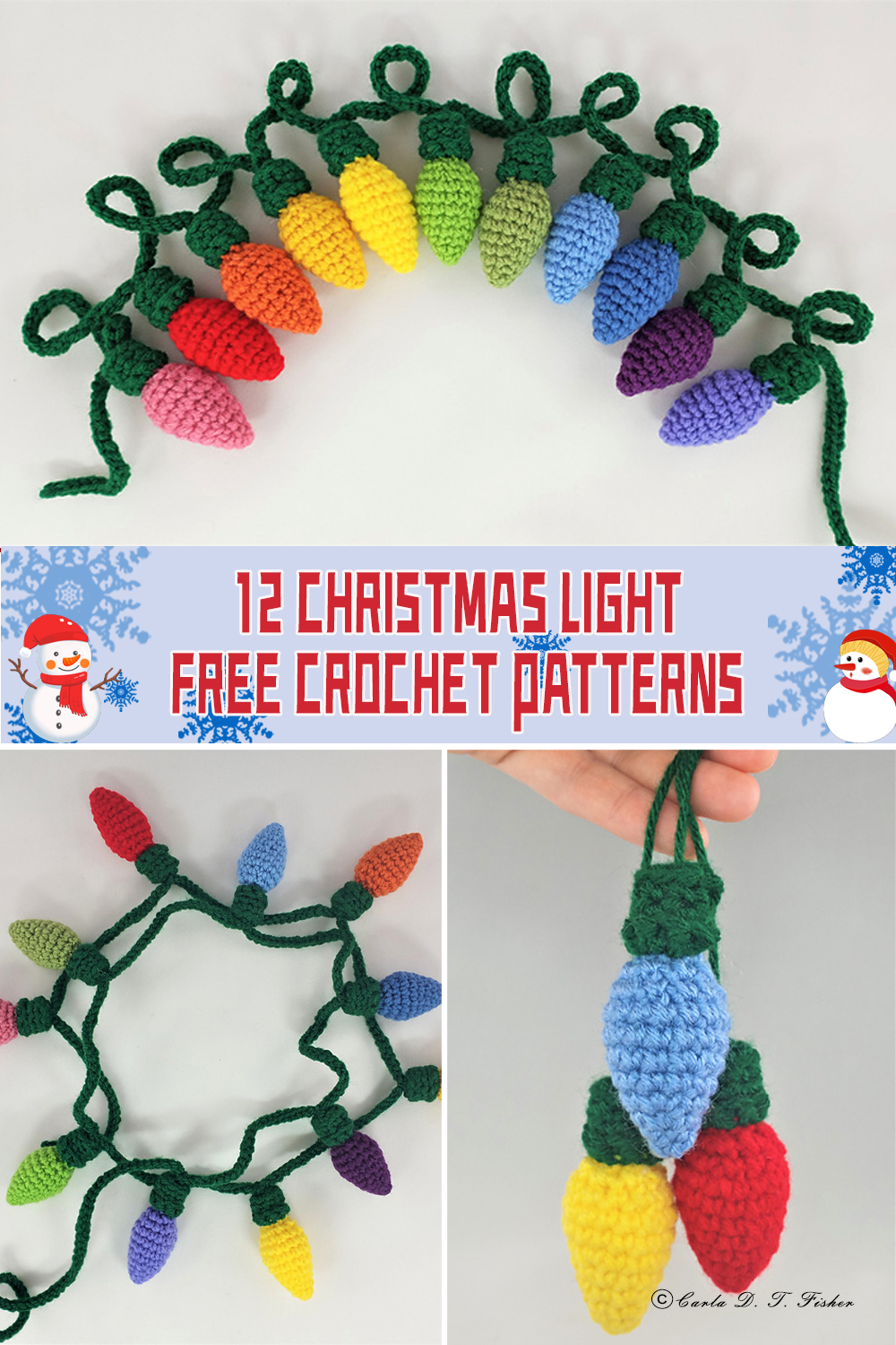 12 Christmas Light Crochet Patterns - FREE - iGOODideas.com