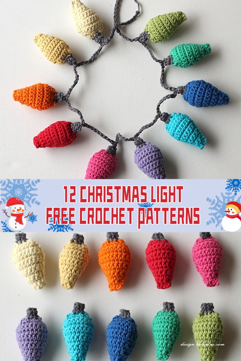 12 Christmas Light Crochet Patterns - FREE - iGOODideas.com