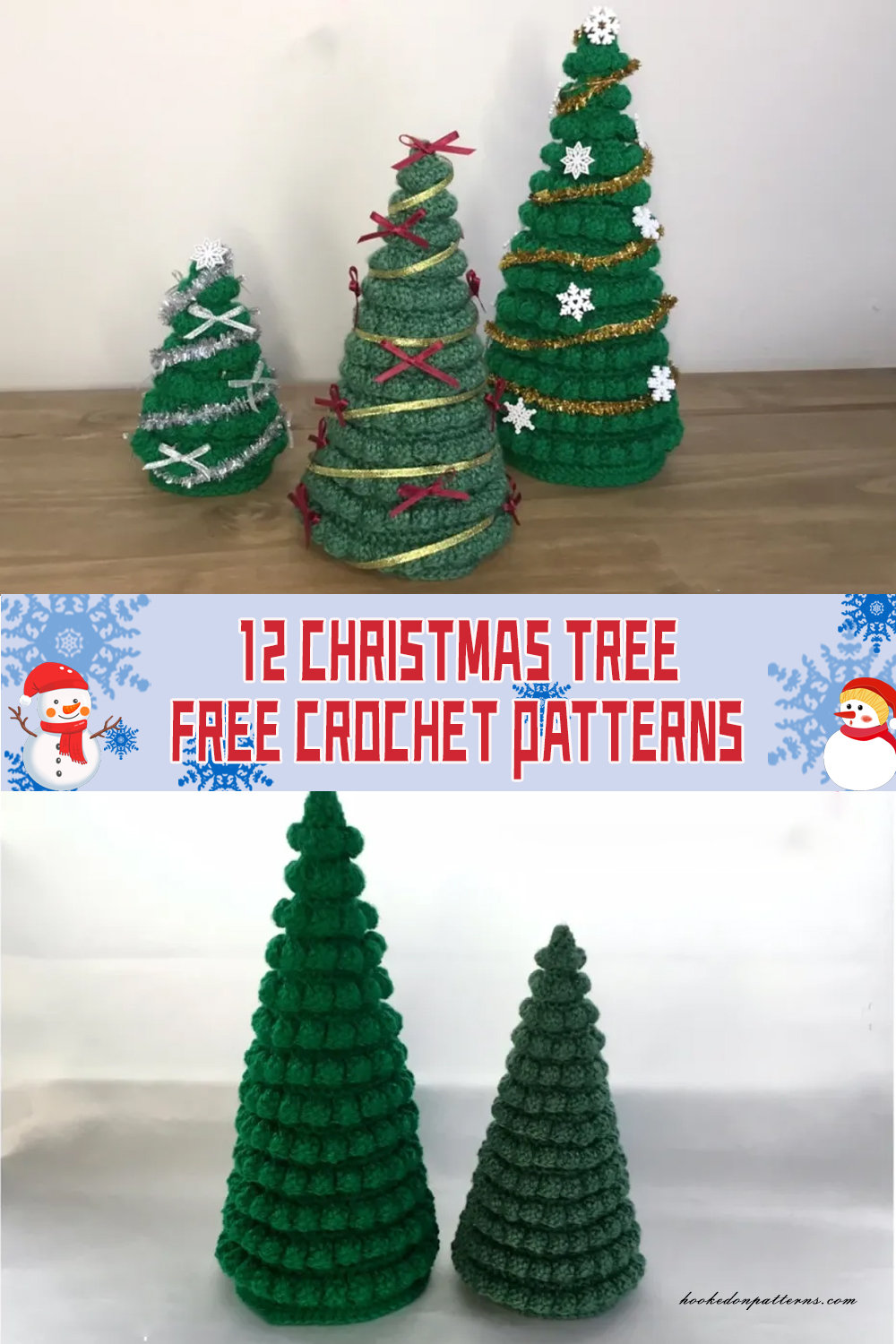 12 Christmas Tree Crochet Patterns FREE