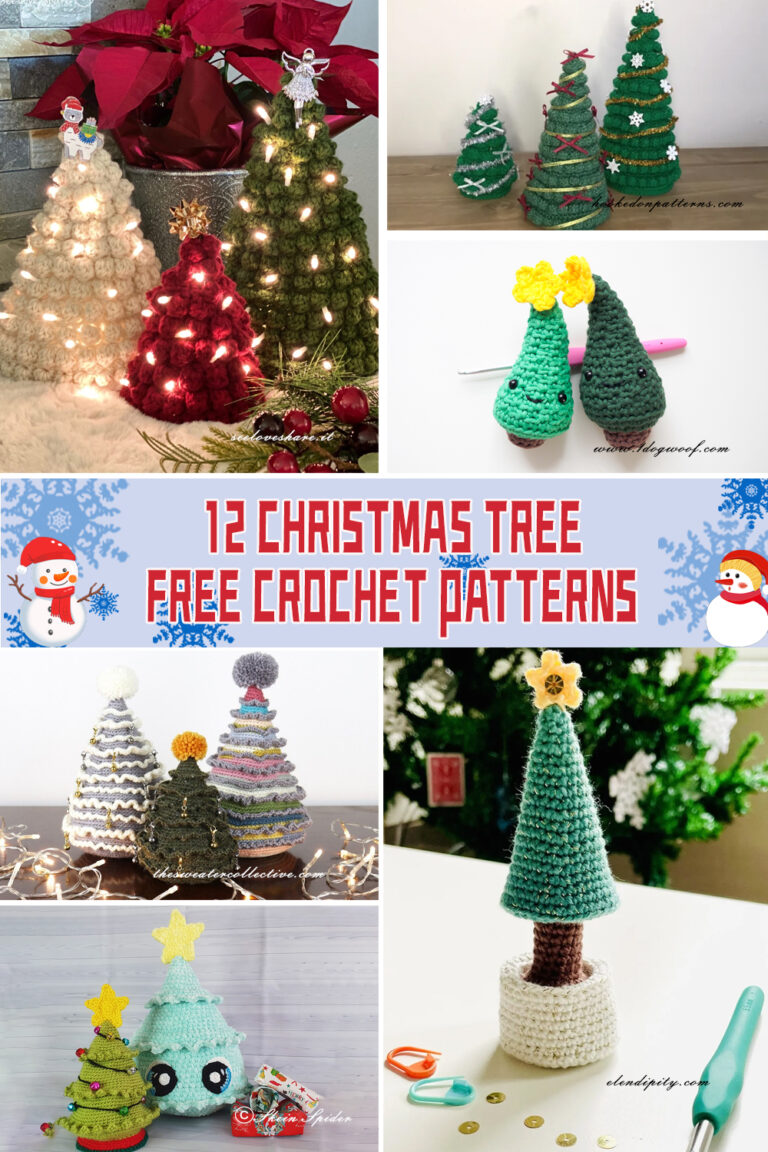 12 Christmas Tree Crochet Patterns FREE
