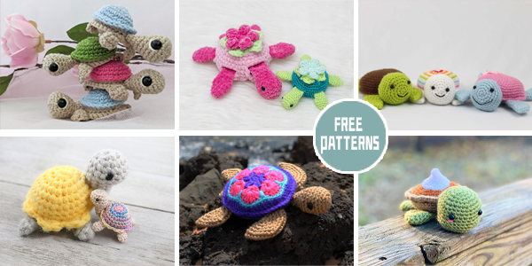 12 Cute Turtle Crochet Patterns - FREE
