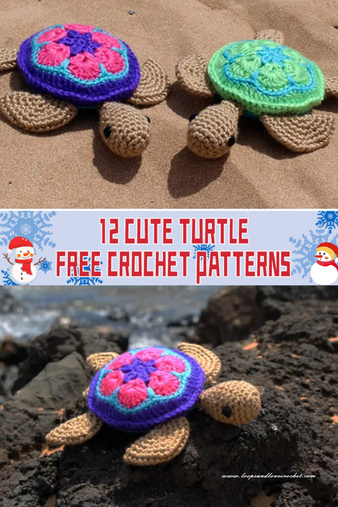 12 Cute Turtle Crochet Patterns - FREE