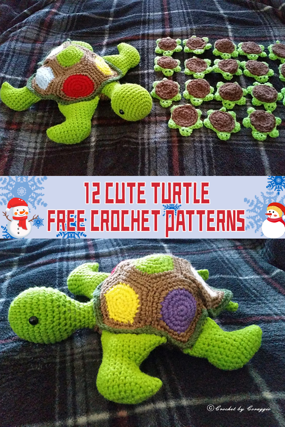 12 Cute Turtle Crochet Patterns - FREE - iGOODideas.com
