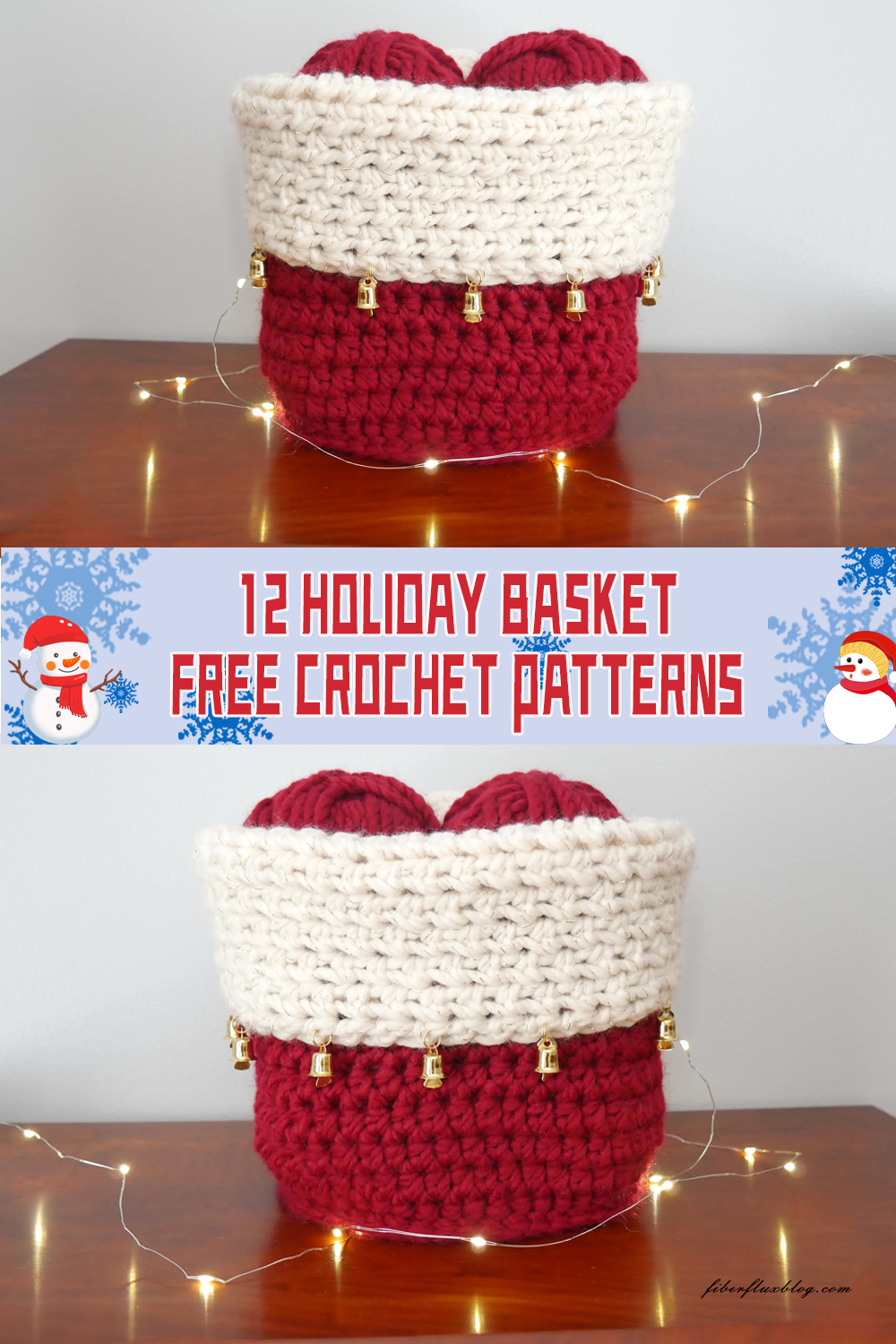 12 Holiday Basket Crochet Patterns - FREE - iGOODideas.com