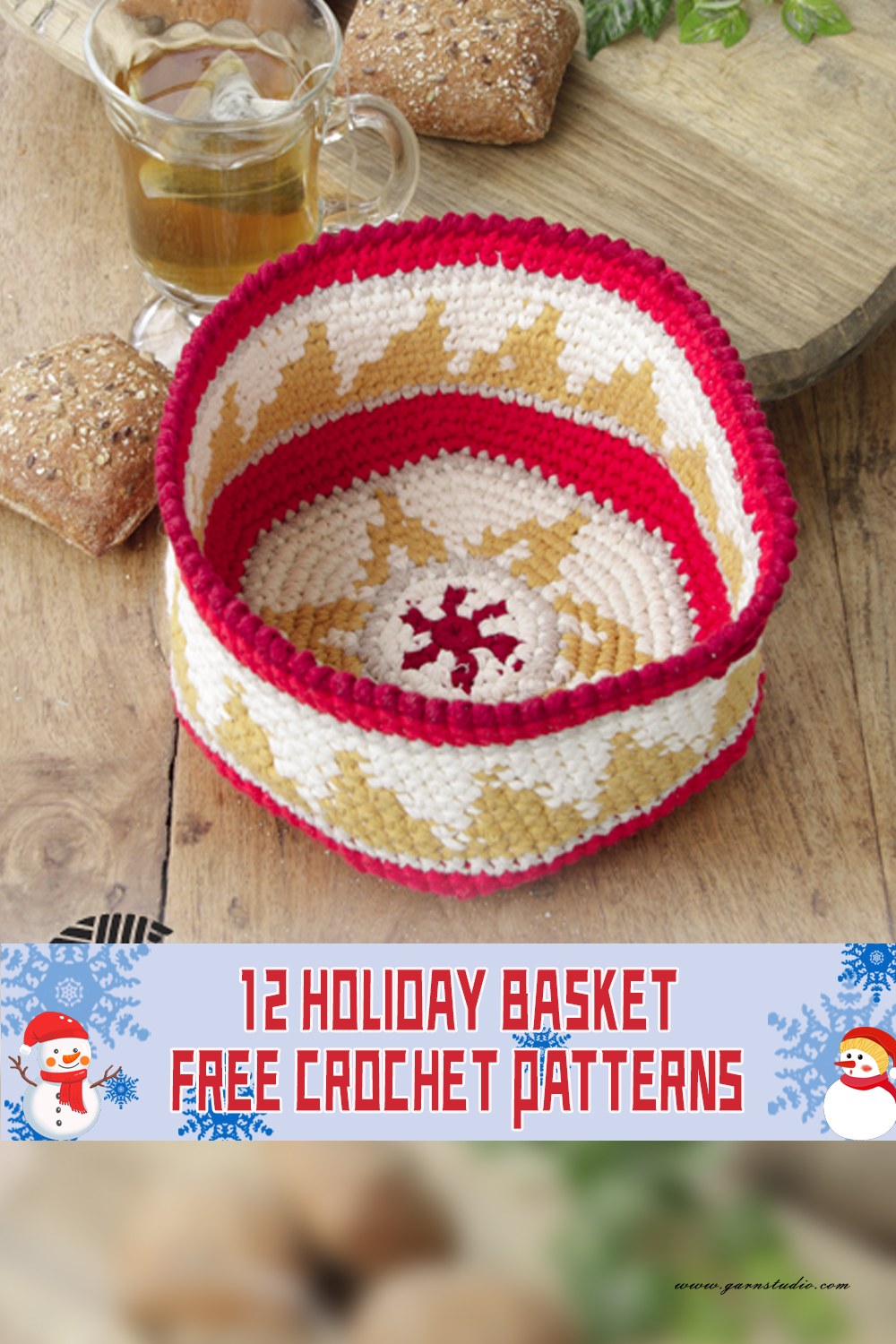12 Holiday Basket Crochet Patterns FREE