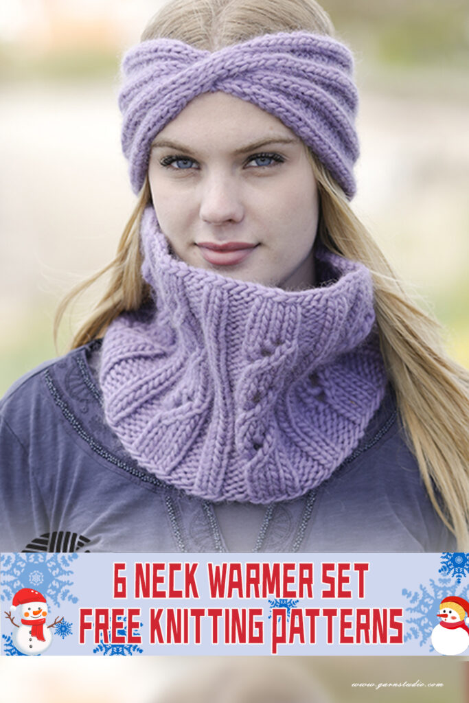 6 Neck Warmer Set Knitting Patterns -  FREE