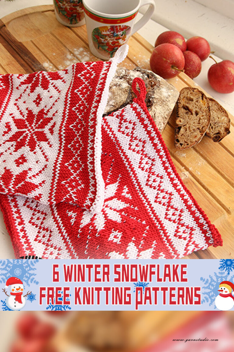 6 Winter Snowflake Knitting Patterns FREE