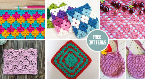 7 Diamond Stitch Crochet Patterns -FREE
