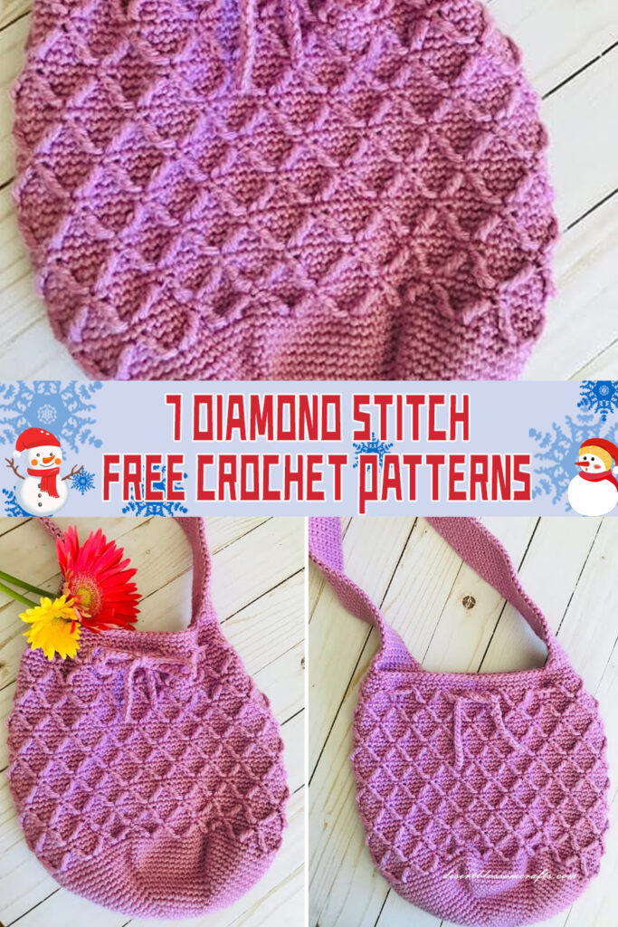 7 Diamond Stitch Crochet Patterns -FREE