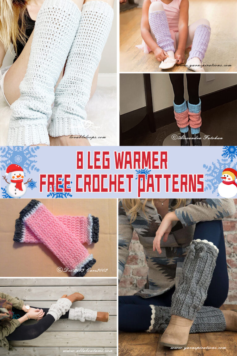 8 Leg Warmer Crochet Patterns - FREE - iGOODideas.com