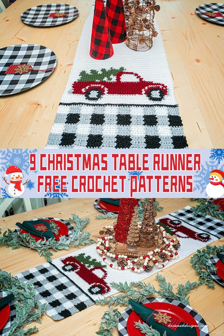 9 Christmas Table Runner Crochet Patterns FREE