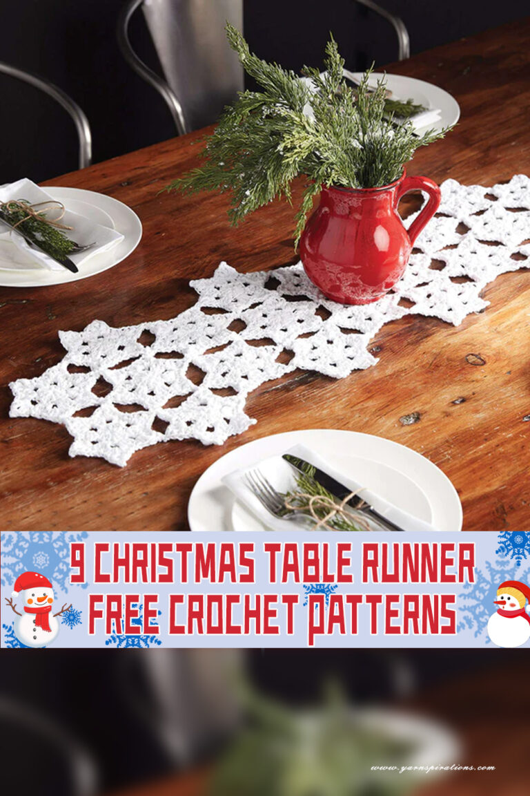 9 Christmas Table Runner Crochet Patterns FREE