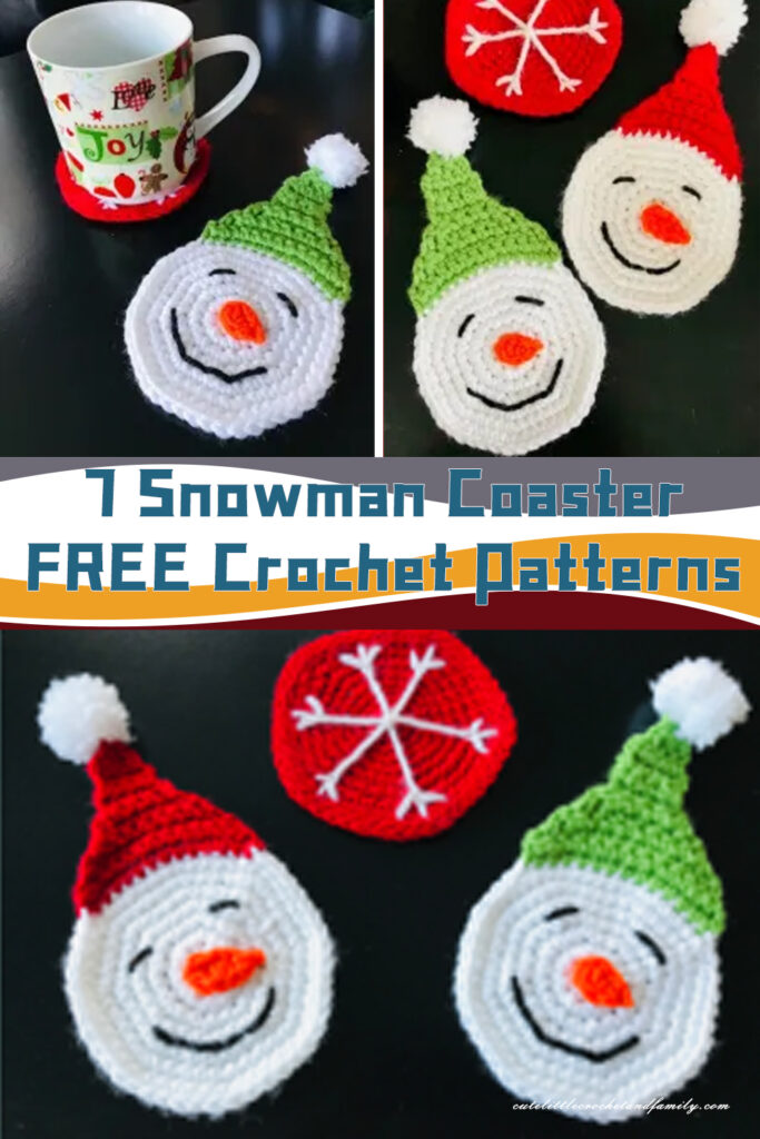 Snowman Coaster Crochet Patterns – FREE