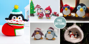 10 Christmas Penguin Crochet Patterns – FREE