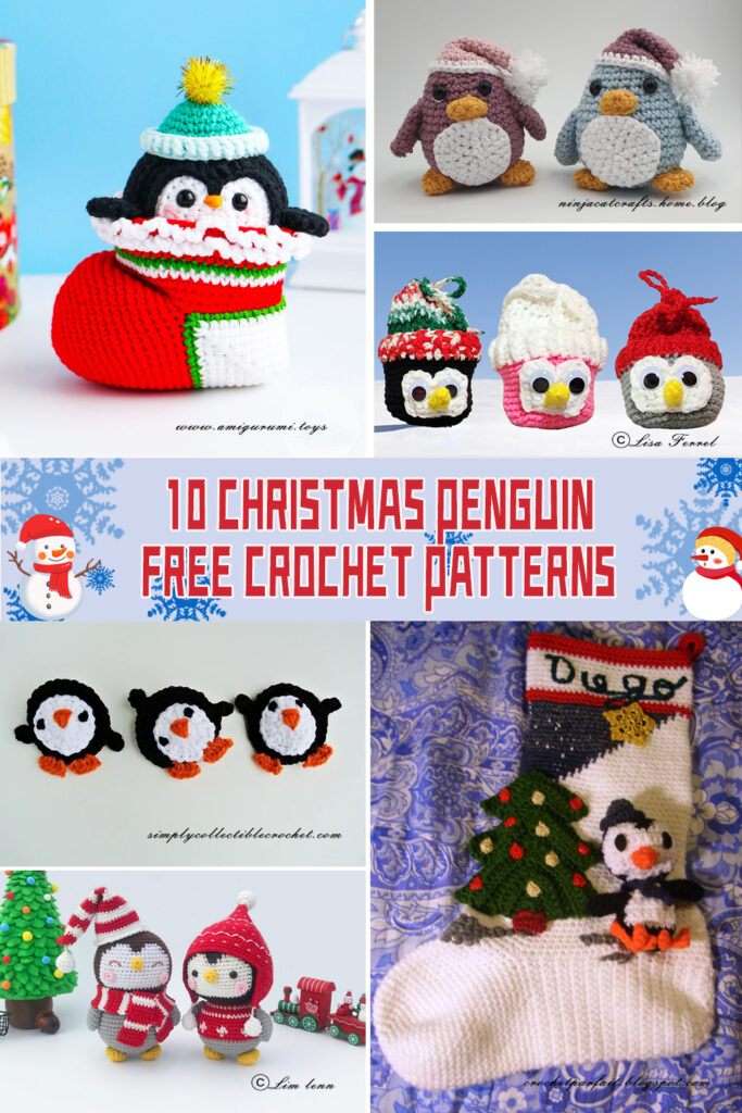 10 Christmas Penguin Crochet Patterns – FREE