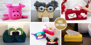10 Unique Tissue Box Cover Crochet Patterns - FREE