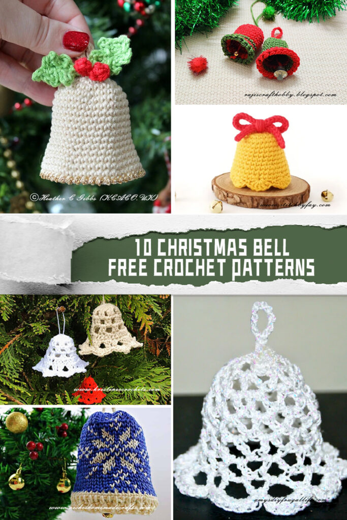 11 Christmas Bell Crochet Patterns - FREE