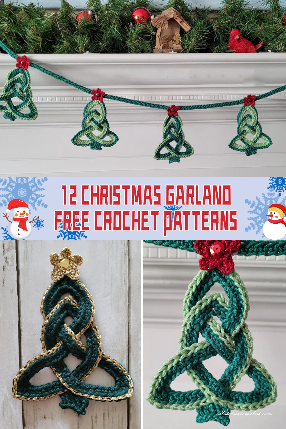 12 Christmas Garland Crochet Patterns FREE