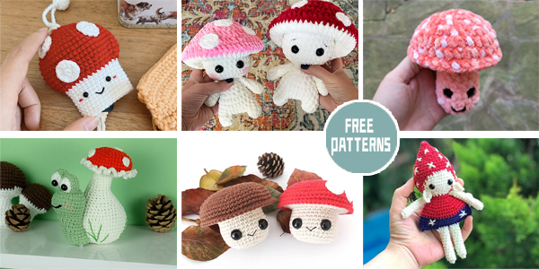 12 Mushroom Amigurumi Crochet Patterns – FREE