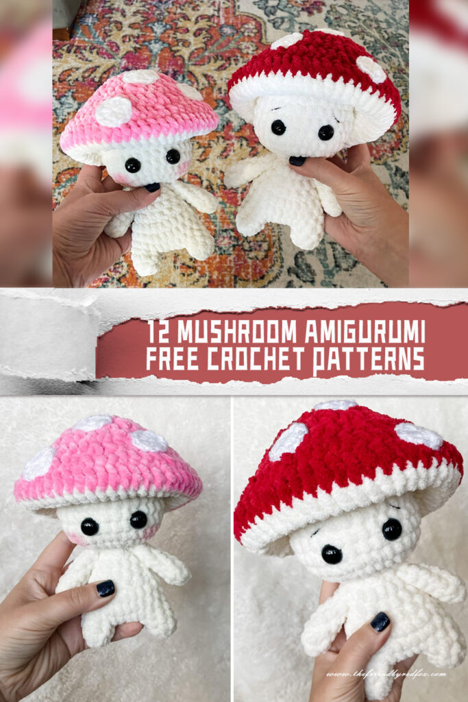12 Mushroom Amigurumi Crochet Patterns - FREE