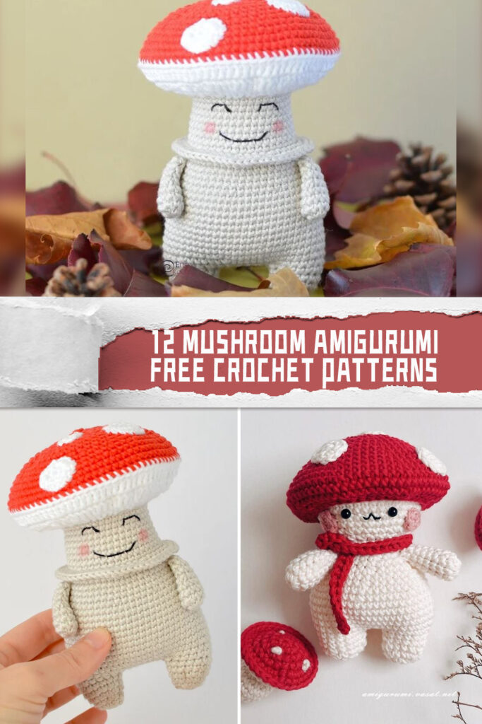 12 Mushroom Amigurumi Crochet Patterns - FREE