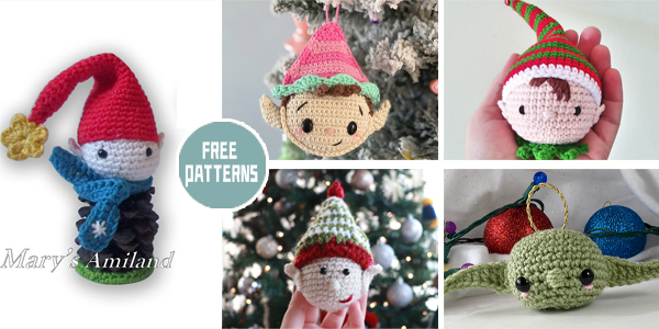 6 Elf Ornament Crochet Patterns – FREE