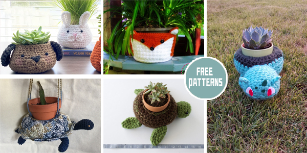 7 Adorable Animal Planter Crochet Patterns – FREE