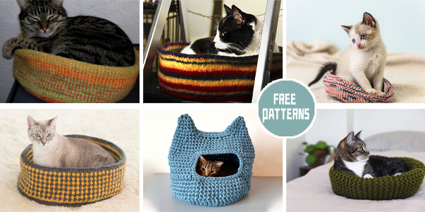 8 Kitty Bed FREE Knitting Patterns