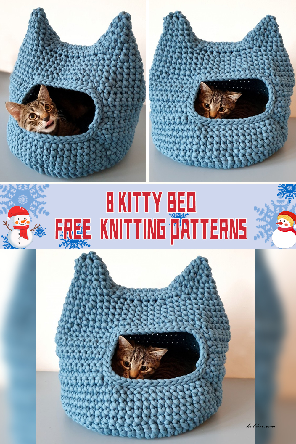 8 Kitty Bed FREE Knitting Patterns