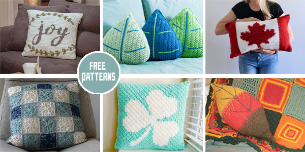 8 Leaf Pillow Crochet Patterns - FREE