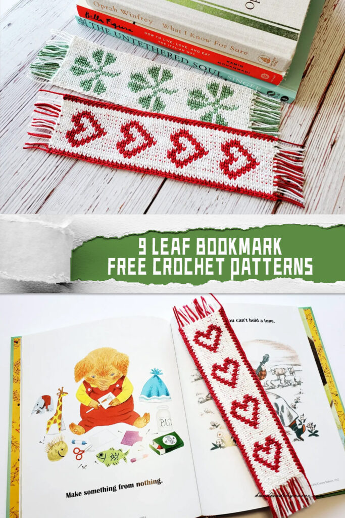9 Leaf Bookmark Crochet Patterns - FREE