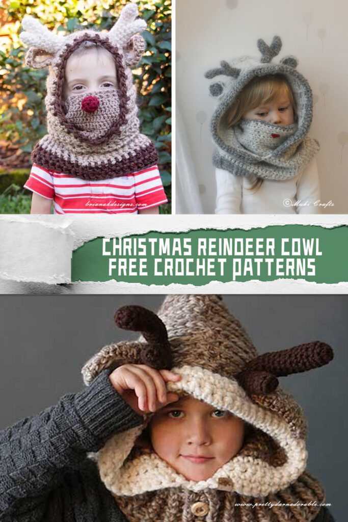 Christmas Reindeer Cowl Crochet Patterns -FREE