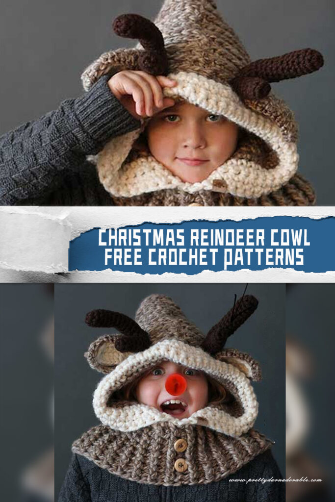 Christmas Reindeer Cowl Crochet Patterns -FREE
