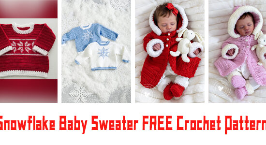 Snowflake Baby Sweater Crochet Patterns - FREE