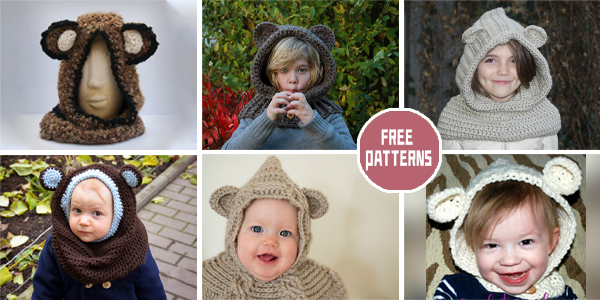 10 Bear Cowl Crochet Patterns – FREE