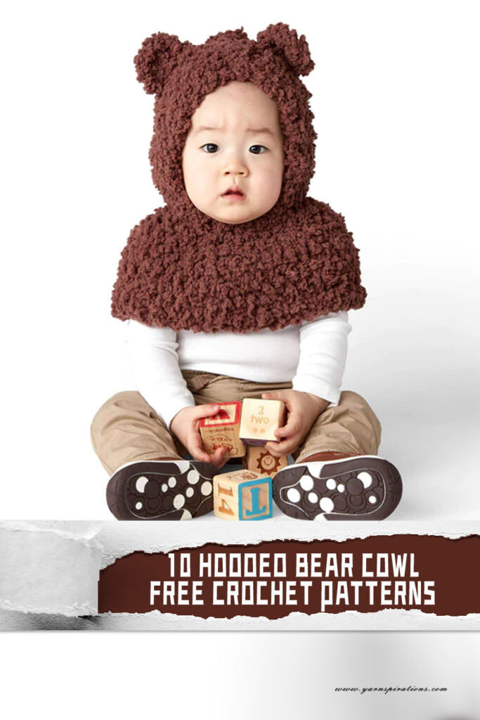 10 Bear Cowl Crochet Patterns - FREE
