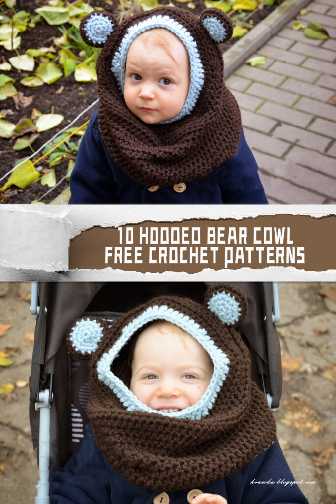 10 Bear Cowl Crochet Patterns - FREE - iGOODideas.com