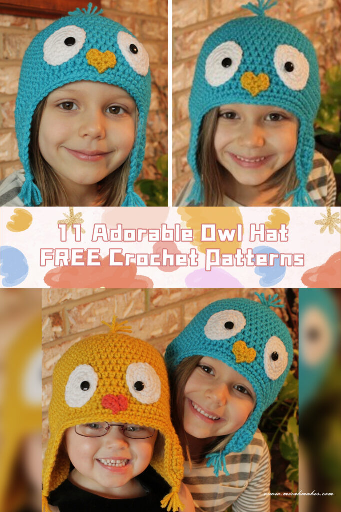 11 Adorable Owl Hat Crochet Patterns -FREE