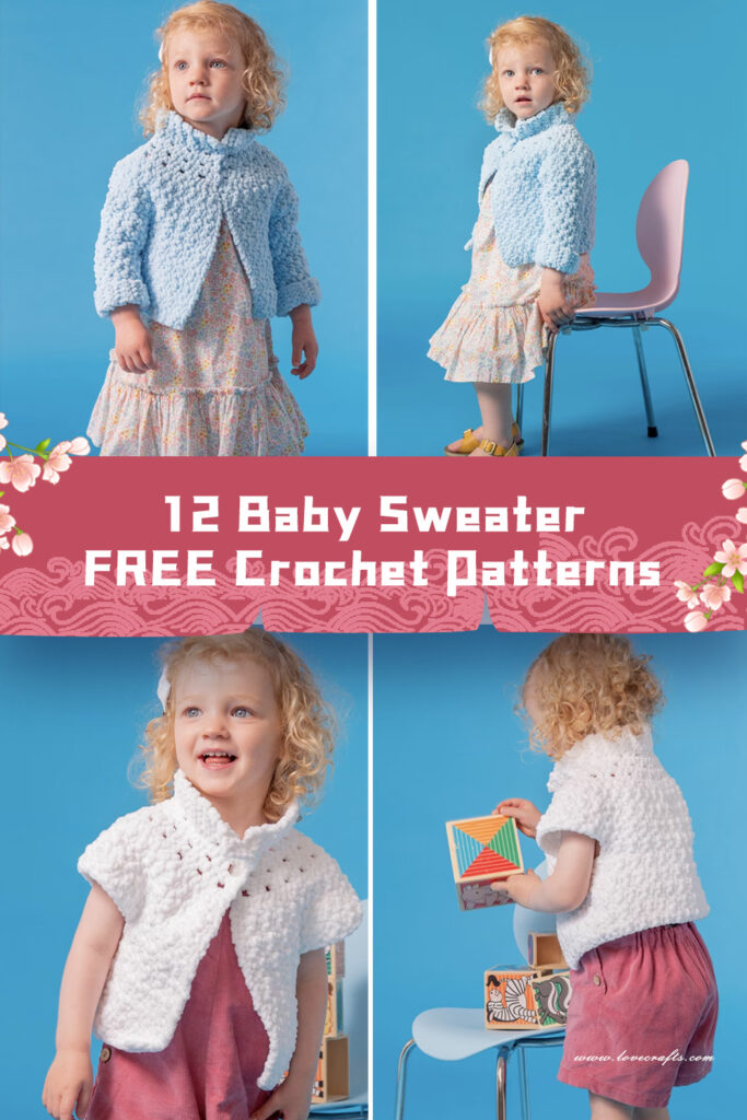12 Baby Sweater Crochet Patterns - FREE