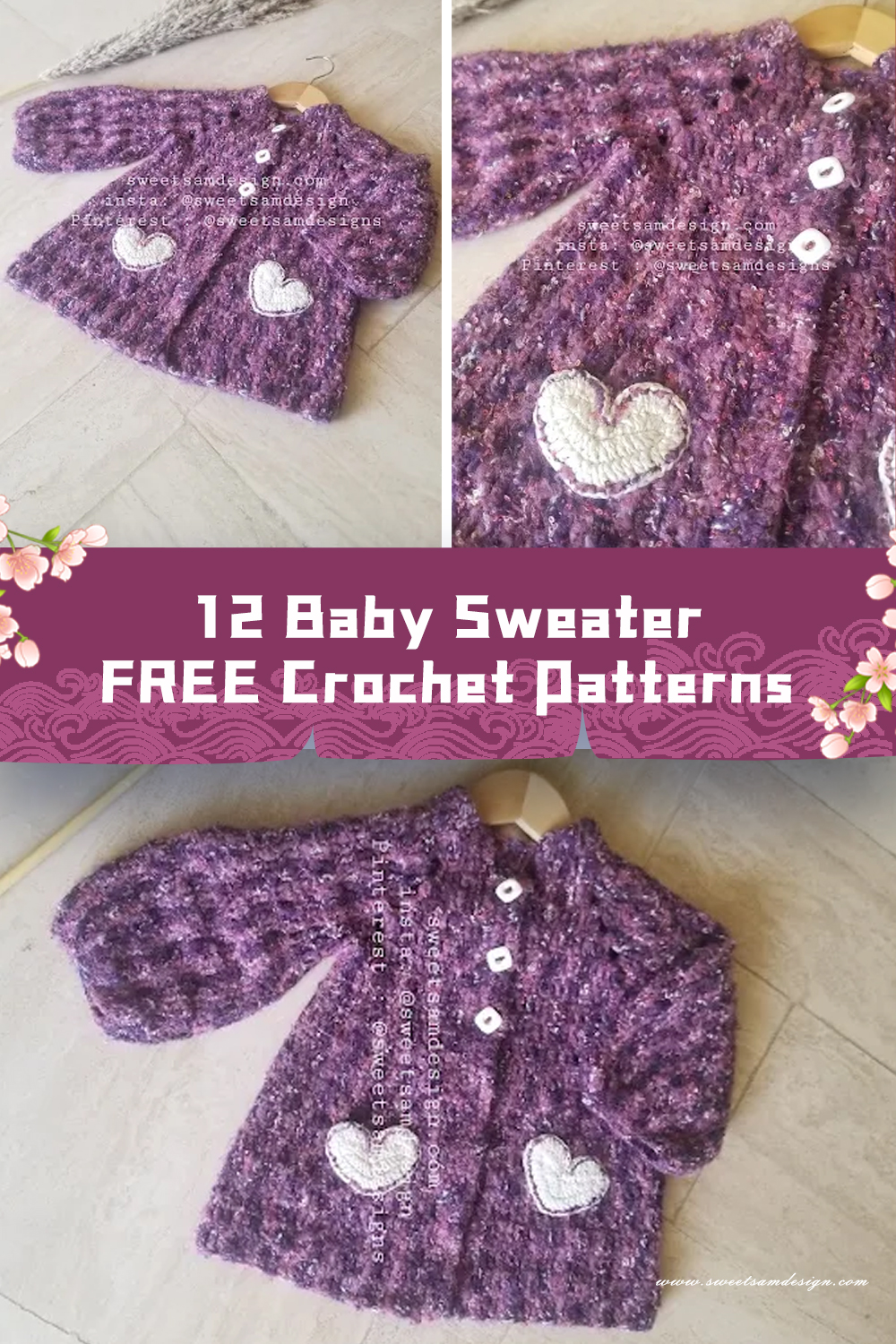 12 Baby Sweater Crochet Patterns - FREE - iGOODideas.com