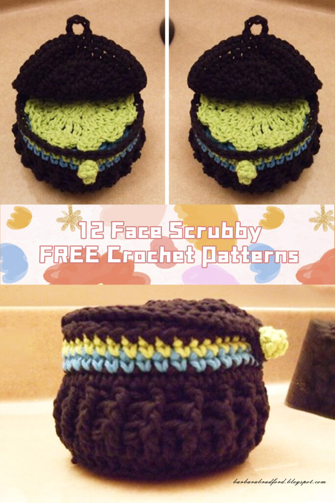 12 Face Scrubby Crochet Patterns - FREE
