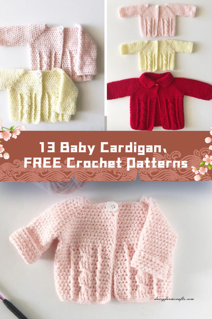 13 Baby Cardigan Crochet Patterns - FREE