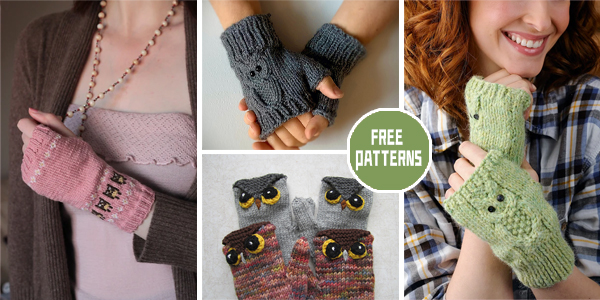 6 Cute Owl Gloves Crochet Patterns - FREE