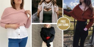 6 Sweater Scarf Crochet Patterns - FREE