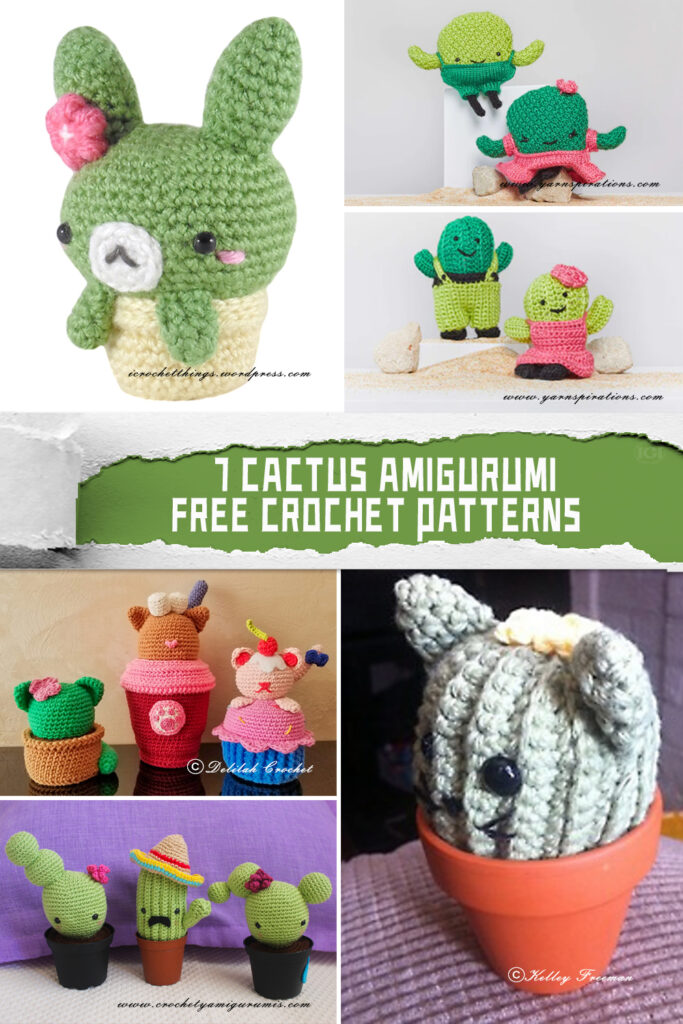 7 Cactus Amigurumi Crochet Patterns – FREE